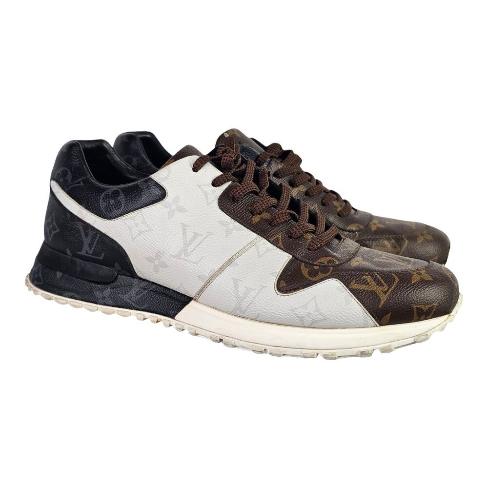 LOUIS VUITTON Monogram LV Sneakers Shoes Mens Lace Up Run Away UK 10 / US 11 - Picture 13 of 13